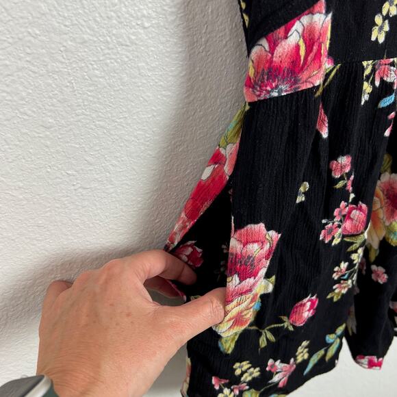 Band of Gypsies Floral Boho Romper Shorts Festival Garden Party Size Large - Picture 4 of 8